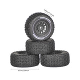 Maxbell 4x 1/14 RC Car Wheels and Tires Sturdy Spare Parts Easy to Install Accessory Black