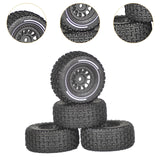 Maxbell 4x 1/14 RC Car Wheels and Tires Sturdy Spare Parts Easy to Install Accessory Black