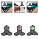 Maxbell 4x 1/14 RC Car Wheels and Tires Sturdy Spare Parts Easy to Install Accessory Black