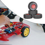 Maxbell 4x 1/14 RC Car Wheels and Tires Sturdy Spare Parts Easy to Install Accessory Red