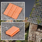Maxbell 108Pcs Mini Roof Tiles Architectural Sand Table Components DIY Building Sets