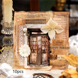 Maxbell 10 Pieces Scrapbook Paper Classic Vintage for Gift Wrapping DIY Arts Collage style A