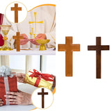 Maxbell Wooden Cross Easter Statue Christian Jesus Cross for Church Outdoor Entryway S