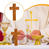 Maxbell Wooden Cross Easter Statue Christian Jesus Cross for Church Outdoor Entryway S
