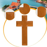 Maxbell Wooden Cross Easter Statue Christian Jesus Cross for Church Outdoor Entryway S