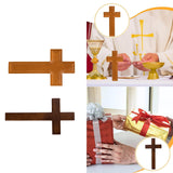 Maxbell Wooden Cross Easter Statue Christian Jesus Cross for Church Outdoor Entryway S