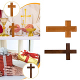 Maxbell Wooden Cross Easter Statue Christian Jesus Cross for Church Outdoor Entryway S