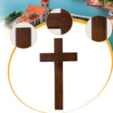 Maxbell Wooden Cross Easter Statue Christian Jesus Cross for Church Outdoor Entryway M
