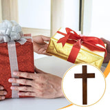 Maxbell Wooden Cross Easter Statue Christian Jesus Cross for Church Outdoor Entryway M