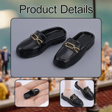 Maxbell 1/6 Scale Figure Flat Mules Shoes Comfortable DIY Casual Uniform Dress Shoes Black