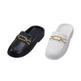 Maxbell 1/6 Scale Figure Flat Mules Shoes Comfortable DIY Casual Uniform Dress Shoes Black