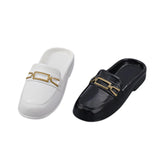 Maxbell 1/6 Scale Figure Flat Mules Shoes Comfortable DIY Casual Uniform Dress Shoes Black