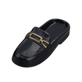 Maxbell 1/6 Scale Figure Flat Mules Shoes Comfortable DIY Casual Uniform Dress Shoes Black