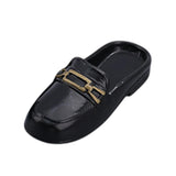 Maxbell 1/6 Scale Figure Flat Mules Shoes Comfortable DIY Casual Uniform Dress Shoes Black
