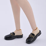 Maxbell 1/6 Scale Figure Flat Mules Shoes Comfortable DIY Casual Uniform Dress Shoes Black
