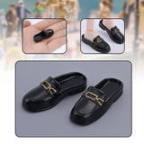 Maxbell 1/6 Scale Figure Flat Mules Shoes Comfortable DIY Casual Uniform Dress Shoes Black