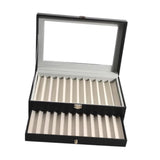 Maxbell Pen Display Box Premium Multipurpose Pen Collection Case for Shop Home Study 24 Grids Black Gray