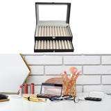 Maxbell Pen Display Box Premium Multipurpose Pen Collection Case for Shop Home Study 24 Grids Black Gray