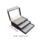 Maxbell Pen Display Box Premium Multipurpose Pen Collection Case for Shop Home Study 36 Grids Black Gray