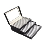 Maxbell Pen Display Box Premium Multipurpose Pen Collection Case for Shop Home Study 36 Grids Black Gray