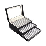 Maxbell Pen Display Box Premium Multipurpose Pen Collection Case for Shop Home Study 36 Grids Black Gray