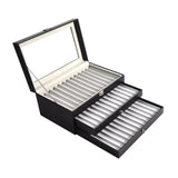 Maxbell Pen Display Box Premium Multipurpose Pen Collection Case for Shop Home Study 36 Grids Black Gray
