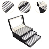 Maxbell Pen Display Box Premium Multipurpose Pen Collection Case for Shop Home Study 36 Grids Black Gray