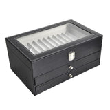 Maxbell Pen Display Box Premium Multipurpose Pen Collection Case for Shop Home Study 36 Grids Black Gray