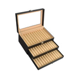 Maxbell Pen Display Box Premium Multipurpose Pen Collection Case for Shop Home Study 36 Grids Black Beige