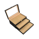 Maxbell Pen Display Box Premium Multipurpose Pen Collection Case for Shop Home Study 36 Grids Black Beige