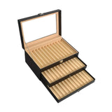 Maxbell Pen Display Box Premium Multipurpose Pen Collection Case for Shop Home Study 36 Grids Black Beige