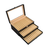 Maxbell Pen Display Box Premium Multipurpose Pen Collection Case for Shop Home Study 36 Grids Black Beige