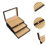 Maxbell Pen Display Box Premium Multipurpose Pen Collection Case for Shop Home Study 36 Grids Black Beige