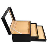 Maxbell Pen Display Box Premium Multipurpose Pen Collection Case for Shop Home Study 36 Grids Black Beige
