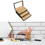 Maxbell Pen Display Box Premium Multipurpose Pen Collection Case for Shop Home Study 36 Grids Black Beige