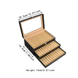 Maxbell Pen Display Box Premium Multipurpose Pen Collection Case for Shop Home Study 36 Grids Black Beige