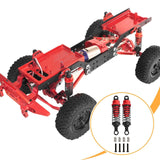 Maxbell 4x Shock Absorbers Metal Replace Parts 55mm 1/12 1/16 Scale for MN98 D90 B16 Red