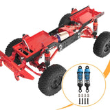 Maxbell 4x Shock Absorbers Metal Replace Parts 55mm 1/12 1/16 Scale for MN98 D90 B16 Blue