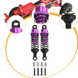 Maxbell 4x Shock Absorbers Metal Replace Parts 55mm 1/12 1/16 Scale for MN98 D90 B16 Violet