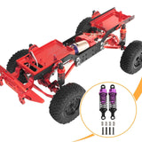 Maxbell 4x Shock Absorbers Metal Replace Parts 55mm 1/12 1/16 Scale for MN98 D90 B16 Violet