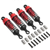 Maxbell 4 Pieces Hydraulic Shock Absorbers for RC Car Dampers Set for MN82 MN168 B14 Red