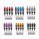 Maxbell 4 Pieces Hydraulic Shock Absorbers for RC Car Dampers Set for MN82 MN168 B14 Red