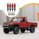 Maxbell 4 Pieces Hydraulic Shock Absorbers for RC Car Dampers Set for MN82 MN168 B14 Red