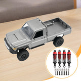 Maxbell 4 Pieces Hydraulic Shock Absorbers for RC Car Dampers Set for MN82 MN168 B14 Red