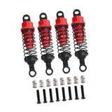 Maxbell 4 Pieces Hydraulic Shock Absorbers for RC Car Dampers Set for MN82 MN168 B14 Red