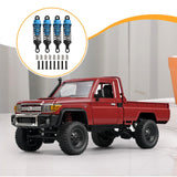 Maxbell 4 Pieces Hydraulic Shock Absorbers for RC Car Dampers Set for MN82 MN168 B14 Blue