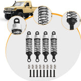 Maxbell 4 Pieces Hydraulic Shock Absorbers for RC Car Dampers Set for MN82 MN168 B14 Gold