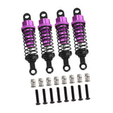 Maxbell 4 Pieces Hydraulic Shock Absorbers for RC Car Dampers Set for MN82 MN168 B14 Silver