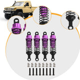 Maxbell 4 Pieces Hydraulic Shock Absorbers for RC Car Dampers Set for MN82 MN168 B14 Silver