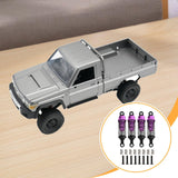 Maxbell 4 Pieces Hydraulic Shock Absorbers for RC Car Dampers Set for MN82 MN168 B14 Silver